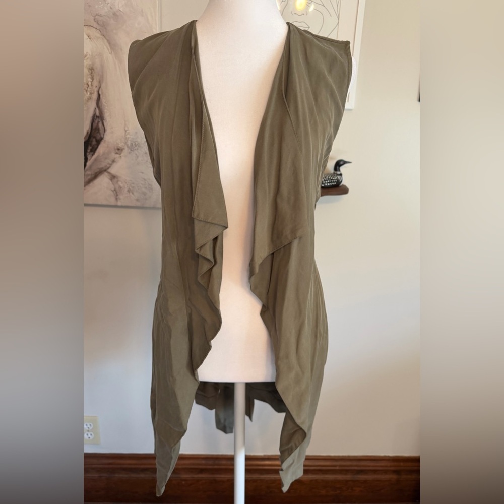 Artisan Ny Olive Green Drape Vest